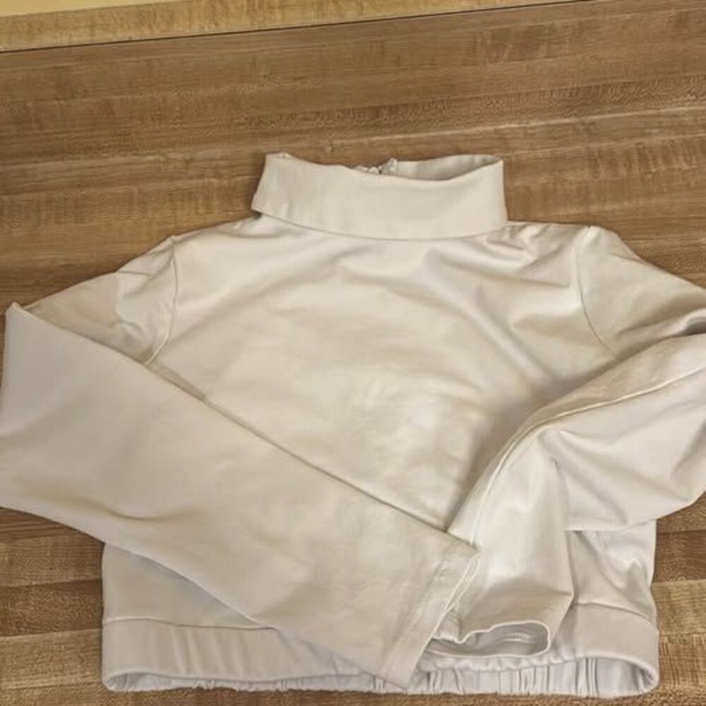 EUC Cheer/Dance Under layer/turtleneck shirt, Girls 8-10, white